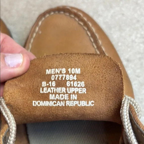 👞👞Sperry Tan leather Boat Shoes with Moccasin Stitching