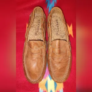 Sperry Top Sider 0621813 Leather Tan Boat Loafers Shoes US Men's Size 11M