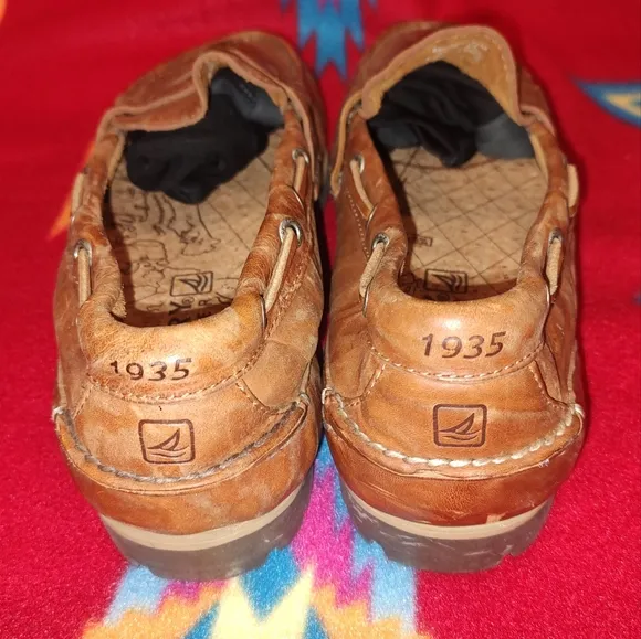 Sperry Top Sider 0621813 Leather Tan Boat Loafers Shoes US Men's Size 11M