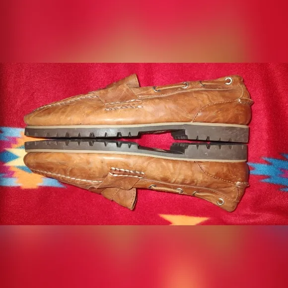 Sperry Top Sider 0621813 Leather Tan Boat Loafers Shoes US Men's Size 11M