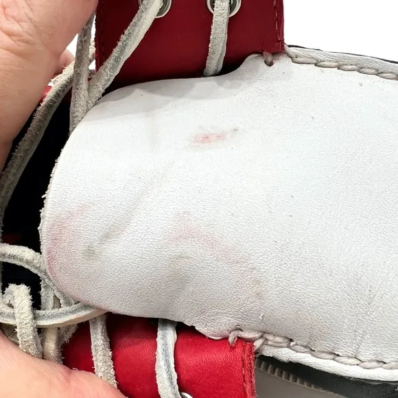SPERRY TOP-SIDER 2-EYE BOAT SHOES IN RED, WHITE &amp; BLUE