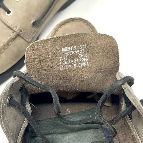 Sperry Top-Sider Authentic Original Boat Shoes Gray Brown Leather, Men's Size 13