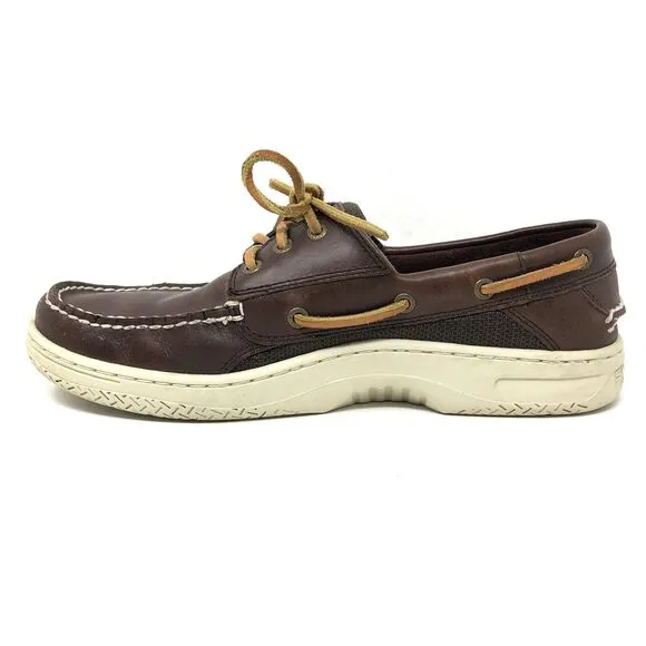 Sperry Top-Sider Billfish Leather Boat Shoes Mens Sz 11 Brown 3-Eye Lace up Moc
