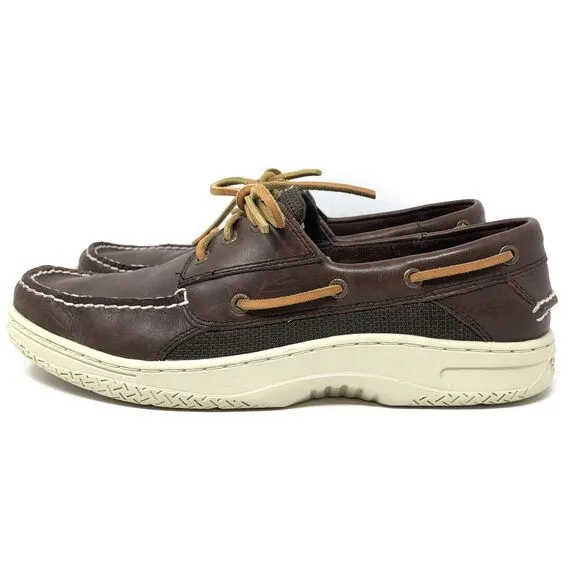 Sperry Top-Sider Billfish Leather Boat Shoes Mens Sz 11 Brown 3-Eye Lace up Moc