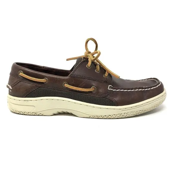 Sperry Top-Sider Billfish Leather Boat Shoes Mens Sz 11 Brown 3-Eye Lace up Moc