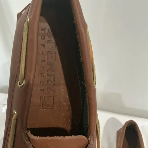 Sperry Top-Sider Boat Shoe Luggage Tan Leather Men's Size 10M