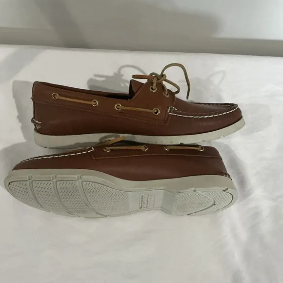 Sperry Top-Sider Boat Shoe Luggage Tan Leather Men's Size 10M