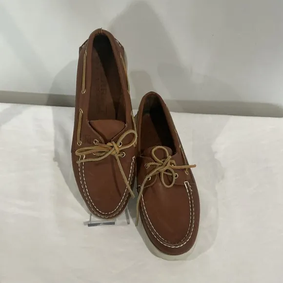 Sperry Top-Sider Boat Shoe Luggage Tan Leather Men's Size 10M