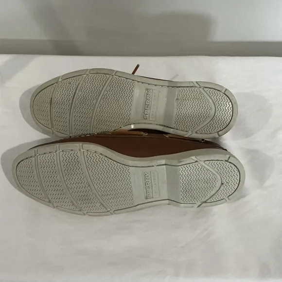 Sperry Top-Sider Boat Shoe Luggage Tan Leather Men's Size 10M