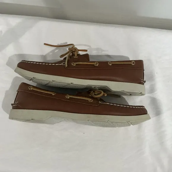 Sperry Top-Sider Boat Shoe Luggage Tan Leather Men's Size 10M