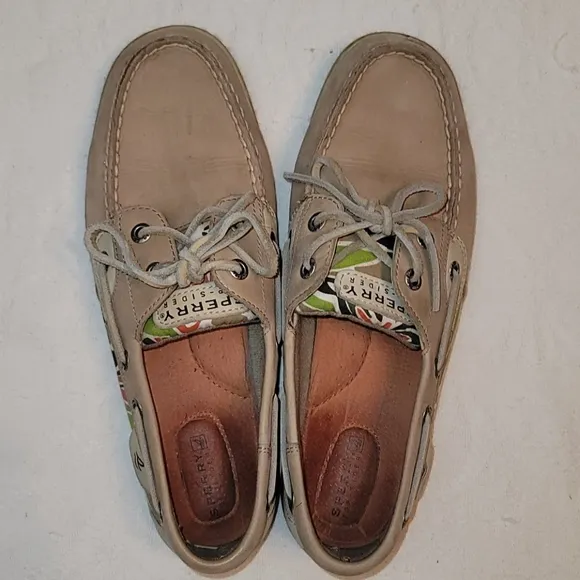 Sperry Top-Sider boat shoes leather upper slip on
