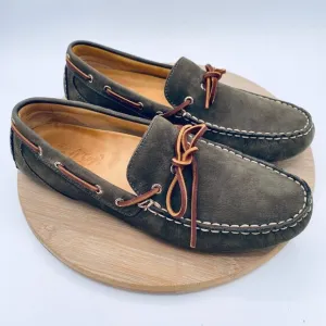 Sperry Top Sider Boat Shoes Mens 11.5 Green Leather Moccasins Gold Cup