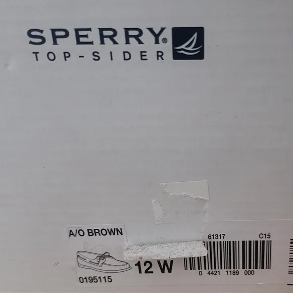 Sperry  Top-Sider Brown Leather 360 Lacing Authentic Original Boat Shoe 12W NIB