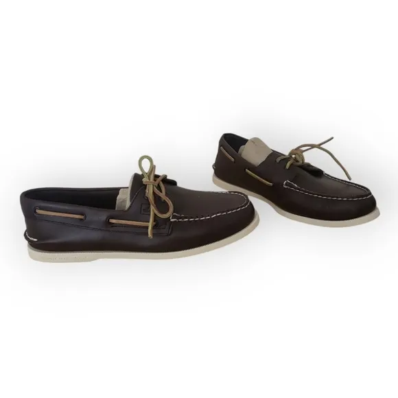 Sperry  Top-Sider Brown Leather 360 Lacing Authentic Original Boat Shoe 12W NIB