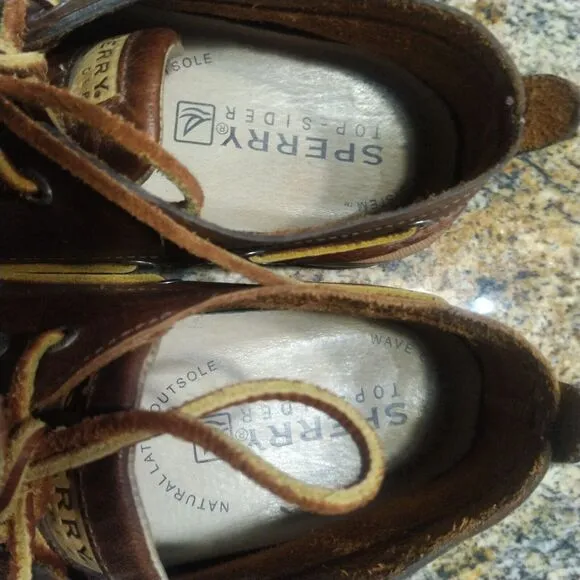 Sperry Top Sider Chukka Dock Boat Shoes Loafers Brown Leather Men's Size 11.5 M
