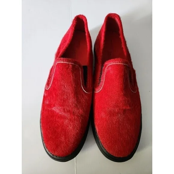 Sperry Top-Sider for Jeffrey of NYC Red Leather Loafers Boat Shoes Pony Sz 10