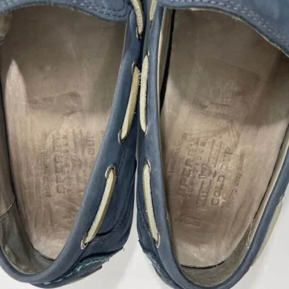 Sperry Top Sider Gold Cup Navy Blue Leather Moccasin Loafer Boat Shoes Size 13