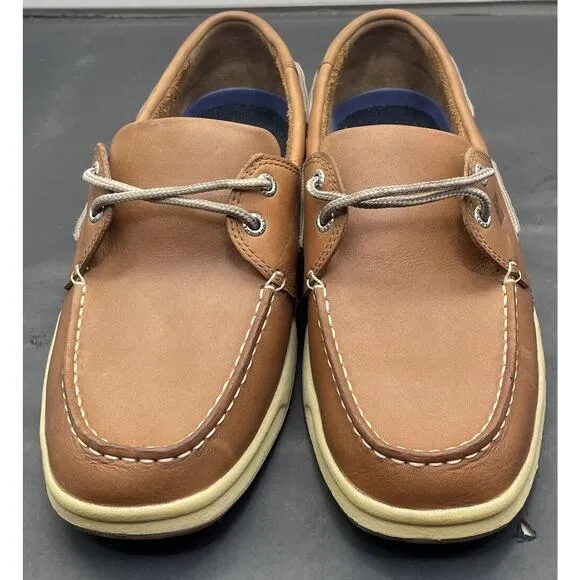 Sperry Top-Sider Intrepid 2 Eye Brown Leather Boat Shoes Mens 10 Fast Shipping