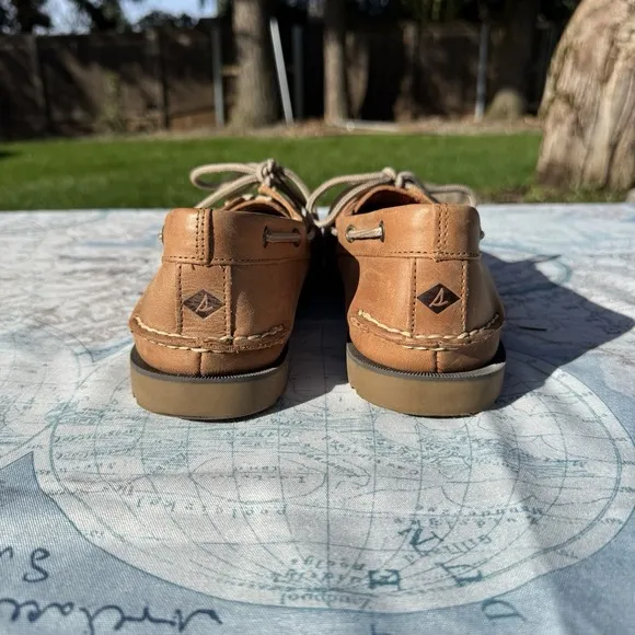 Sperry Top-Sider Leeward 2 Eye Boat Shoe Sahara Tan Size 12 Old Money Preppy