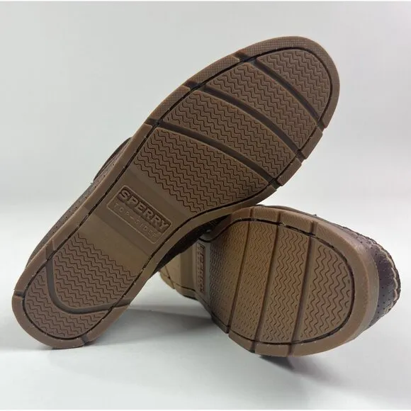 Sperry Top-Sider Leeward Honey Yellow Mens Wide Perforated Leather Boat Shoes