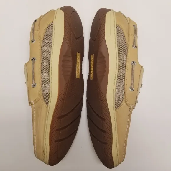 Sperry Top-Sider Men Sz 14M Boat Shoes Billfish 2 Tone Tan Beige Leather