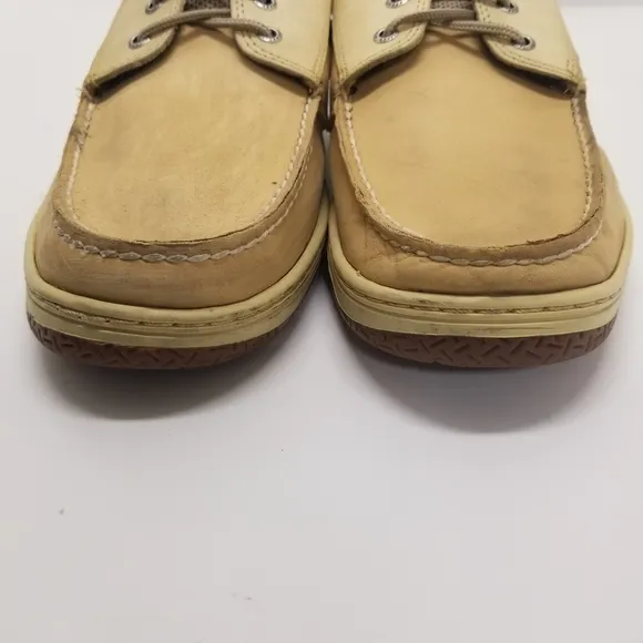 Sperry Top-Sider Men Sz 14M Boat Shoes Billfish 2 Tone Tan Beige Leather
