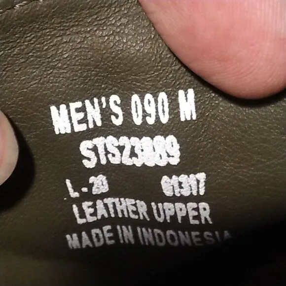 Sperry Top Sider Men's 3-Eye Leather Boat Shoes Vibram Sole STS23889 Size 9M