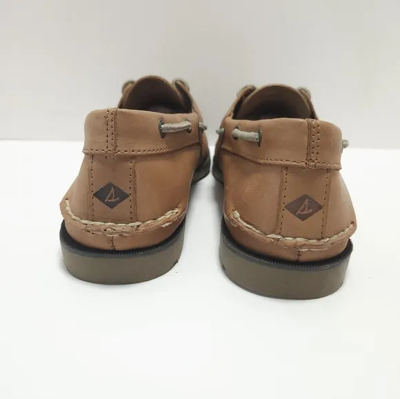 Sperry Top Sider Mens Leather Boat Shoes Size 11.5 M NEW Brown Tan