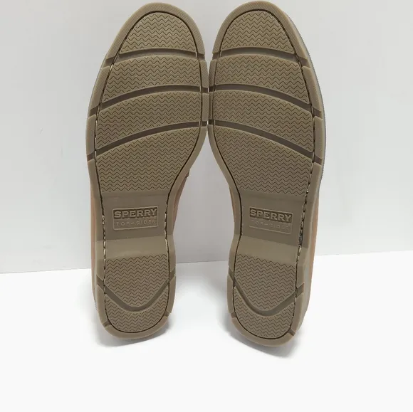 Sperry Top Sider Mens Leather Boat Shoes Size 11.5 M NEW Brown Tan