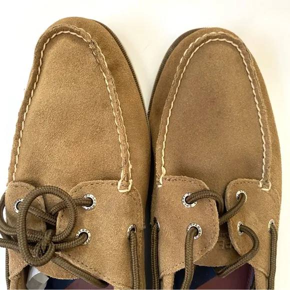 Sperry Top-Sider Mens Leeward Boat Shoe Tan Leather Size 13