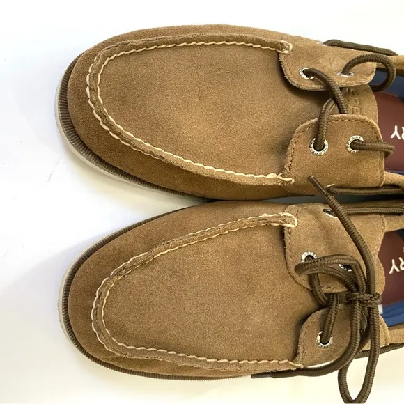 Sperry Top-Sider Mens Leeward Boat Shoe Tan Leather Size 13