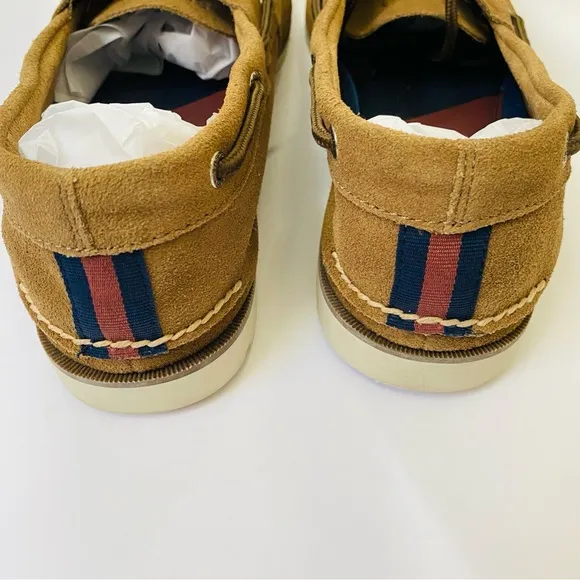 Sperry Top-Sider Mens Leeward Boat Shoe Tan Leather Size 13