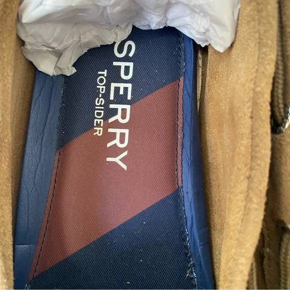 Sperry Top-Sider Mens Leeward Boat Shoe Tan Leather Size 13