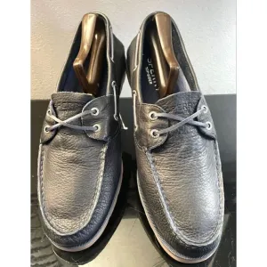 SPERRY Top-Sider Men’s Navy Blue Soft Supple Leather Boat Shoe Tan Sole Size 13