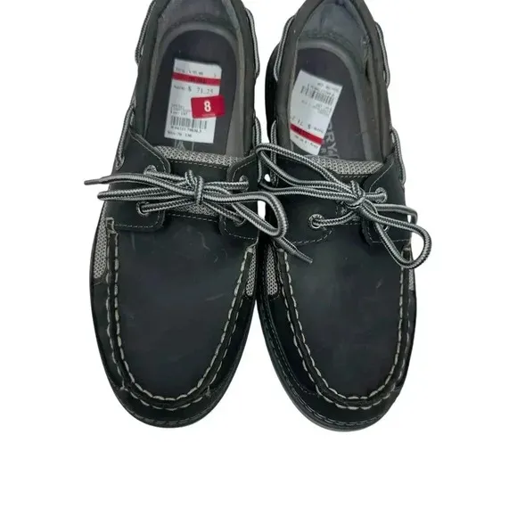 Sperry Top-Sider Men’s size 8 Gray Lightship 2 Eye Boat Shoes  Leather Moc