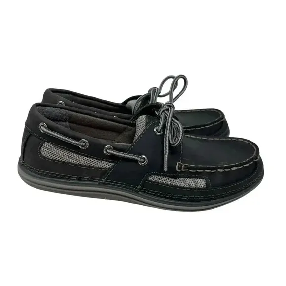 Sperry Top-Sider Men’s size 8 Gray Lightship 2 Eye Boat Shoes  Leather Moc