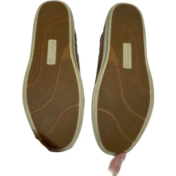 Sperry Top Sider Men's Sz 9.5 M Brown Leather Boat Deck Shoes Loafers NWOT