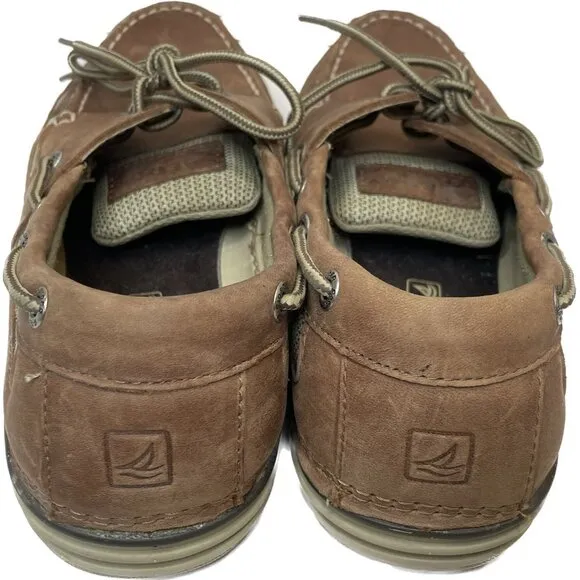 Sperry Top Sider Men's Sz 9.5 M Brown Leather Boat Deck Shoes Loafers NWOT