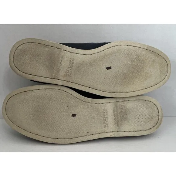 Sperry Top Sider Shoes Men's Size 11.5 Navy Blue Leather Loafer Boat Comfort