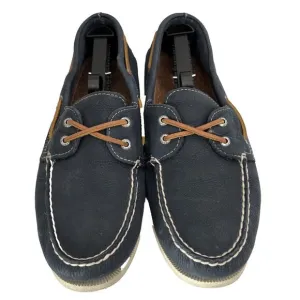 Sperry Top Sider Shoes Men's Size 11.5 Navy Blue Leather Loafer Boat Comfort
