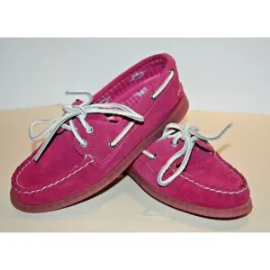 Sperry Top Sider Women's 5 Fuschia Suede Boat Shoes - New