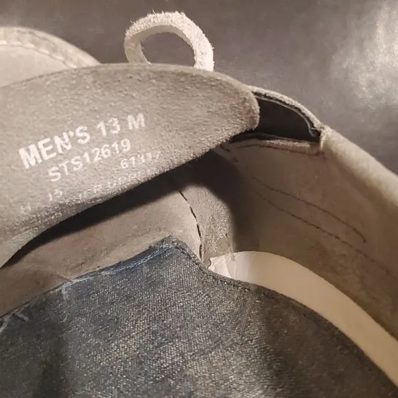 SPERRY Top - Sider Leather Grey Boat Shoes - Size 13