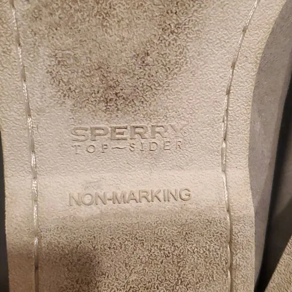 SPERRY Top - Sider Leather Grey Boat Shoes - Size 13