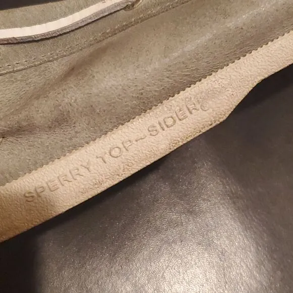 SPERRY Top - Sider Leather Grey Boat Shoes - Size 13