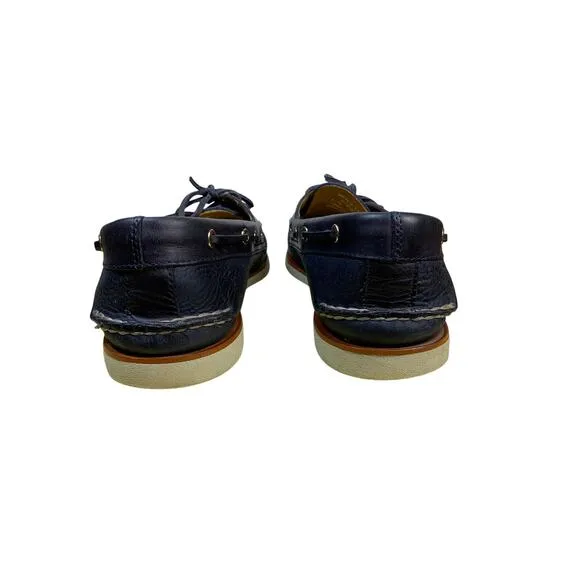 Sperry Top-Siders Gold Cup Rivingston Navy Leather Slip on Boat Shoes - Size 11