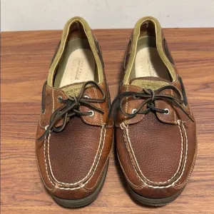 Sperry Topsider Mako Canoe Moc Boat Shoe in Amaretto Leather. Size 13W.