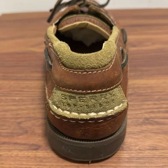 Sperry Topsider Mako Canoe Moc Boat Shoe in Amaretto Leather. Size 13W.