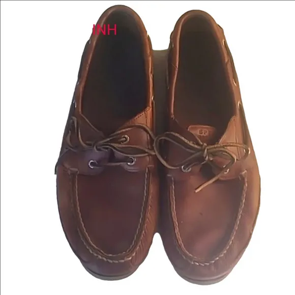 Sperry Topsiders s11.5 Leather Casual Boat Shoe For Men Brown Preppy Classic