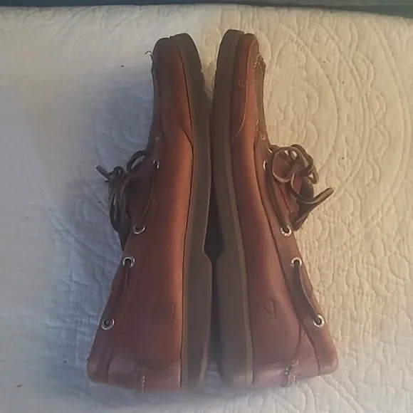 Sperry Topsiders s11.5 Leather Casual Boat Shoe For Men Brown Preppy Classic