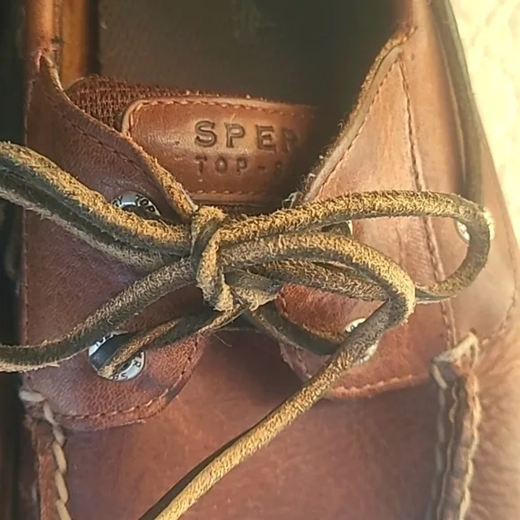 Sperry Topsiders s11.5 Leather Casual Boat Shoe For Men Brown Preppy Classic